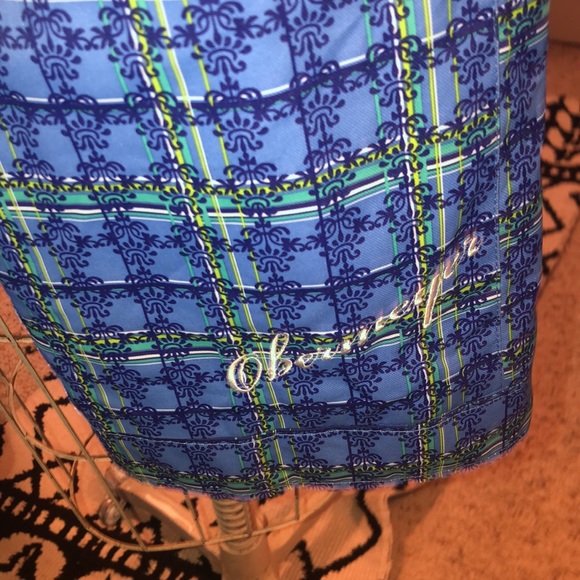 Blue pattered OBERMEYER girls sz.12 ski/ snowboarding pants UEC - Picture 5 of 6